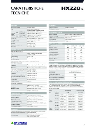 Lánctalpas kotrók Hyundai HX220L