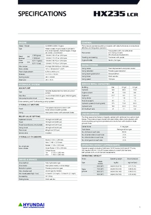 Lánctalpas kotrók Hyundai HX235LCR