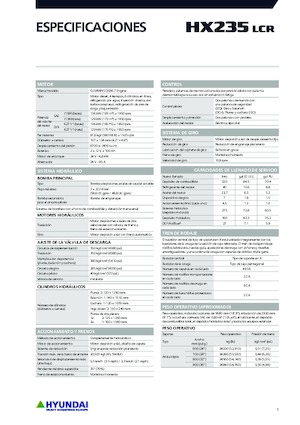 Lánctalpas kotrók Hyundai HX235LCR