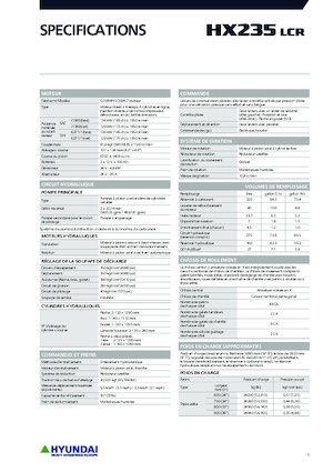 Lánctalpas kotrók Hyundai HX235LCR