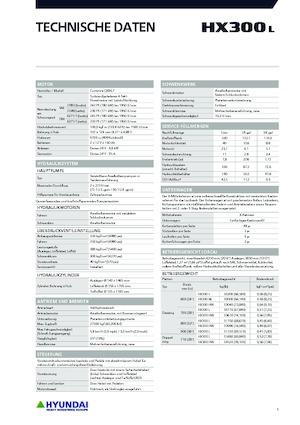 Lánctalpas kotrók Hyundai HX300HW