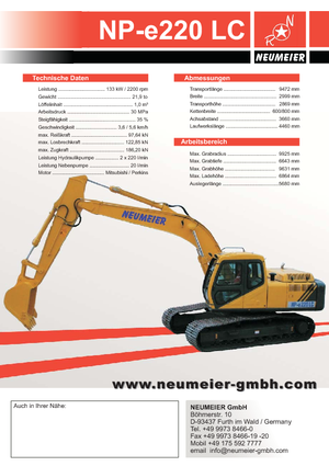Lánctalpas kotrók Neumeier NP-e 220 LC