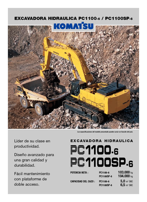 Lánctalpas kotrók Komatsu PC1100-6