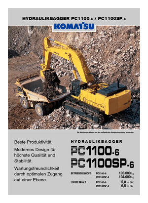Lánctalpas kotrók Komatsu PC1100-6