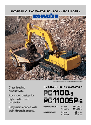 Lánctalpas kotrók Komatsu PC1100-6