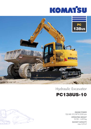 Lánctalpas kotrók Komatsu PC138US-10