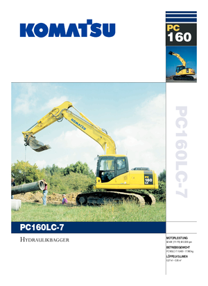 Lánctalpas kotrók Komatsu PC160LC-7