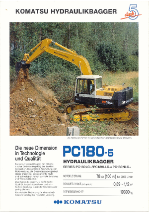 Lánctalpas kotrók Komatsu PC180LLC-5