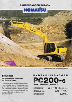 Lánctalpas kotrók Komatsu PC200EL-6 activ