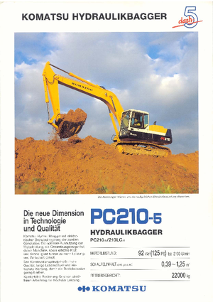 Lánctalpas kotrók Komatsu PC210LC-5