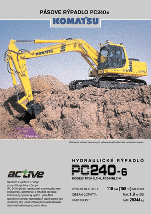 Lánctalpas kotrók Komatsu PC240NLC-6 active Plus