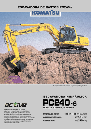 Lánctalpas kotrók Komatsu PC240NLC-6 active Plus