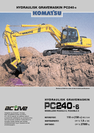 Lánctalpas kotrók Komatsu PC240LC-6 active Plus