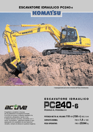 Lánctalpas kotrók Komatsu PC240NLC-6 active Plus