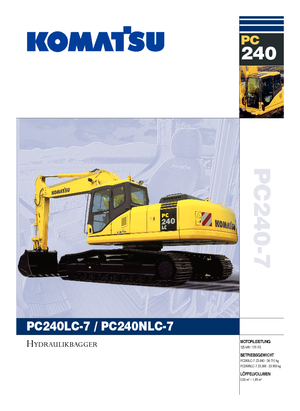 Lánctalpas kotrók Komatsu PC240LC-7