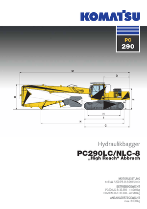 Lánctalpas kotrók Komatsu PC290NHRD-8