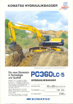 Lánctalpas kotrók Komatsu PC360LC-5