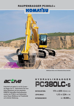 Lánctalpas kotrók Komatsu PC380LC-6 active