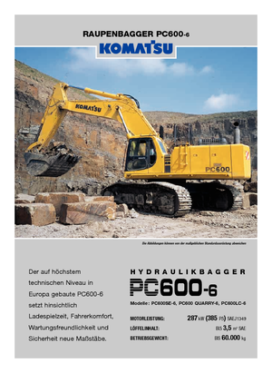 Lánctalpas kotrók Komatsu PC600-6