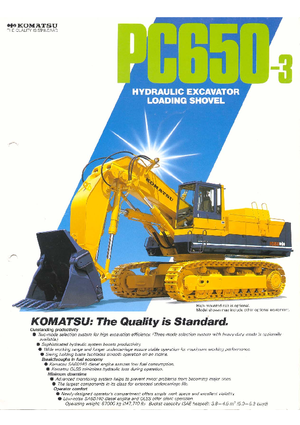 Lánctalpas kotrók Komatsu PC650-3