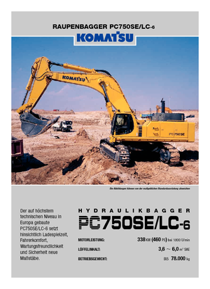 Lánctalpas kotrók Komatsu PC750SE-6