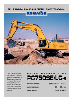 Lánctalpas kotrók Komatsu PC750SE-6