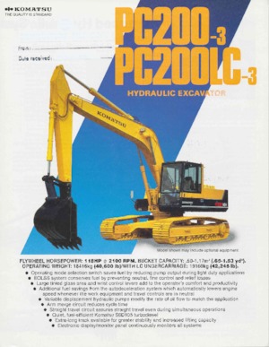 Lánctalpas kotrók Komatsu PC200-3