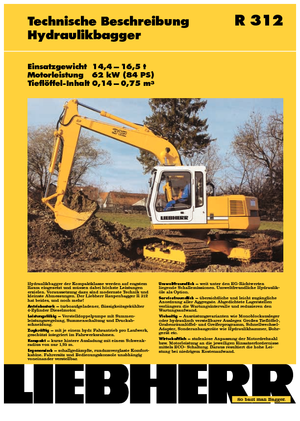 Lánctalpas kotrók Liebherr R 312