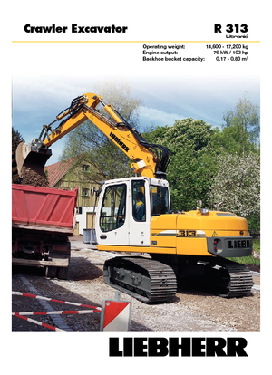 Lánctalpas kotrók Liebherr R 313 Litronic