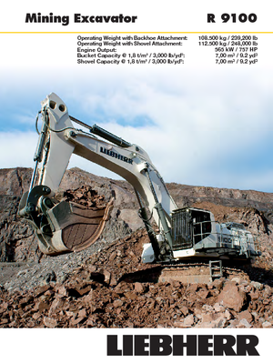 Lánctalpas kotrók Liebherr R 9100