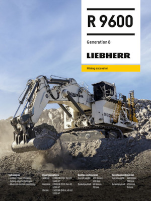 Lánctalpas kotrók Liebherr R 9600