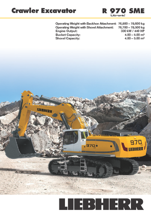Lánctalpas kotrók Liebherr R 970 SME