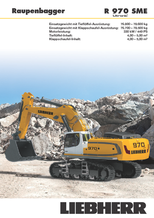 Lánctalpas kotrók Liebherr R 970 SME