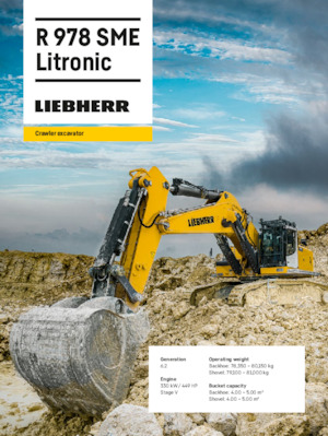Lánctalpas kotrók Liebherr R 978 SME Litronic 