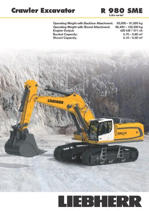Lánctalpas kotrók Liebherr R 980 SME