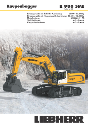 Lánctalpas kotrók Liebherr R 980 SME