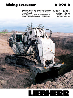 Lánctalpas kotrók Liebherr R 996 B 