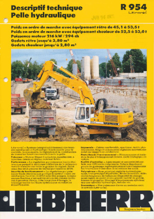 Lánctalpas kotrók Liebherr R954