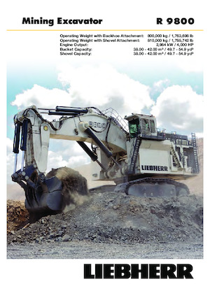 Lánctalpas kotrók Liebherr R 9800 