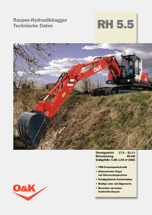 Lánctalpas kotrók O&K RH 5.5