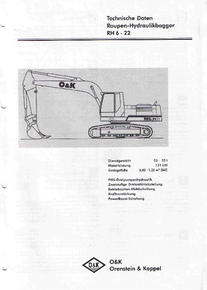 Lánctalpas kotrók O&K RH 6-22