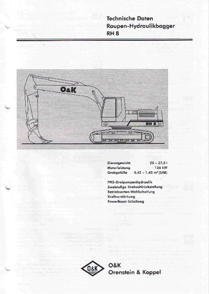 Lánctalpas kotrók O&K RH 8