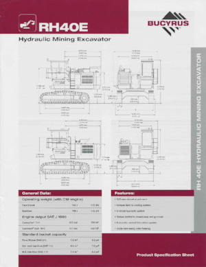 Lánctalpas kotrók Bucyrus RH40E