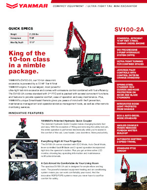 Lánctalpas kotrók Yanmar SV100-2A