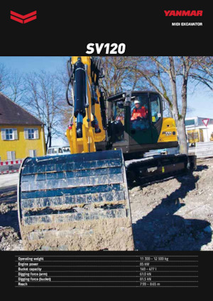 Lánctalpas kotrók Yanmar SV120