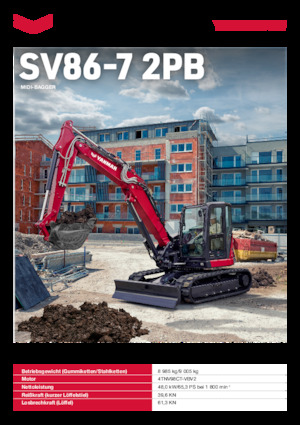 Lánctalpas kotrók Yanmar SV86-7-2PB