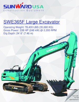 Lánctalpas kotrók Sunward SWE365F