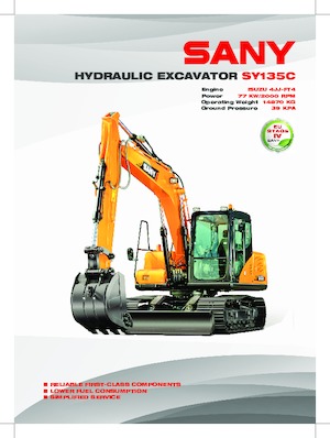 Lánctalpas kotrók Sany SY135F
