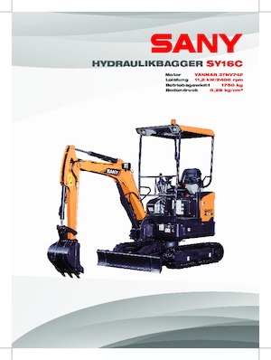 Minikotrók Sany SY16C