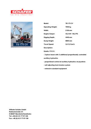 Lánctalpas kotrók Takeuchi TB 175 CV